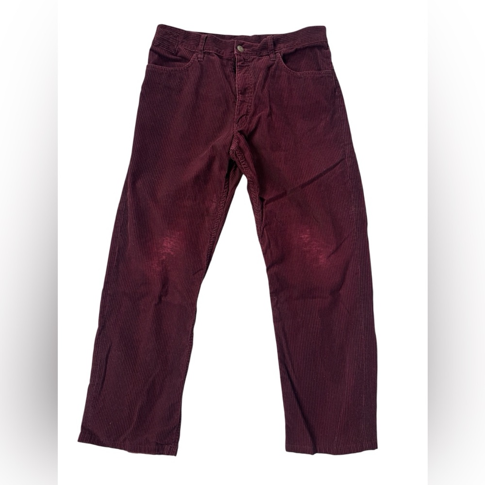Marc Jacobs Men’s Burgundy Corduroy Pants - Straight Leg - Size 33
